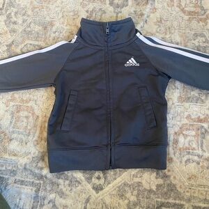 adidas Black Jacket with White Logo